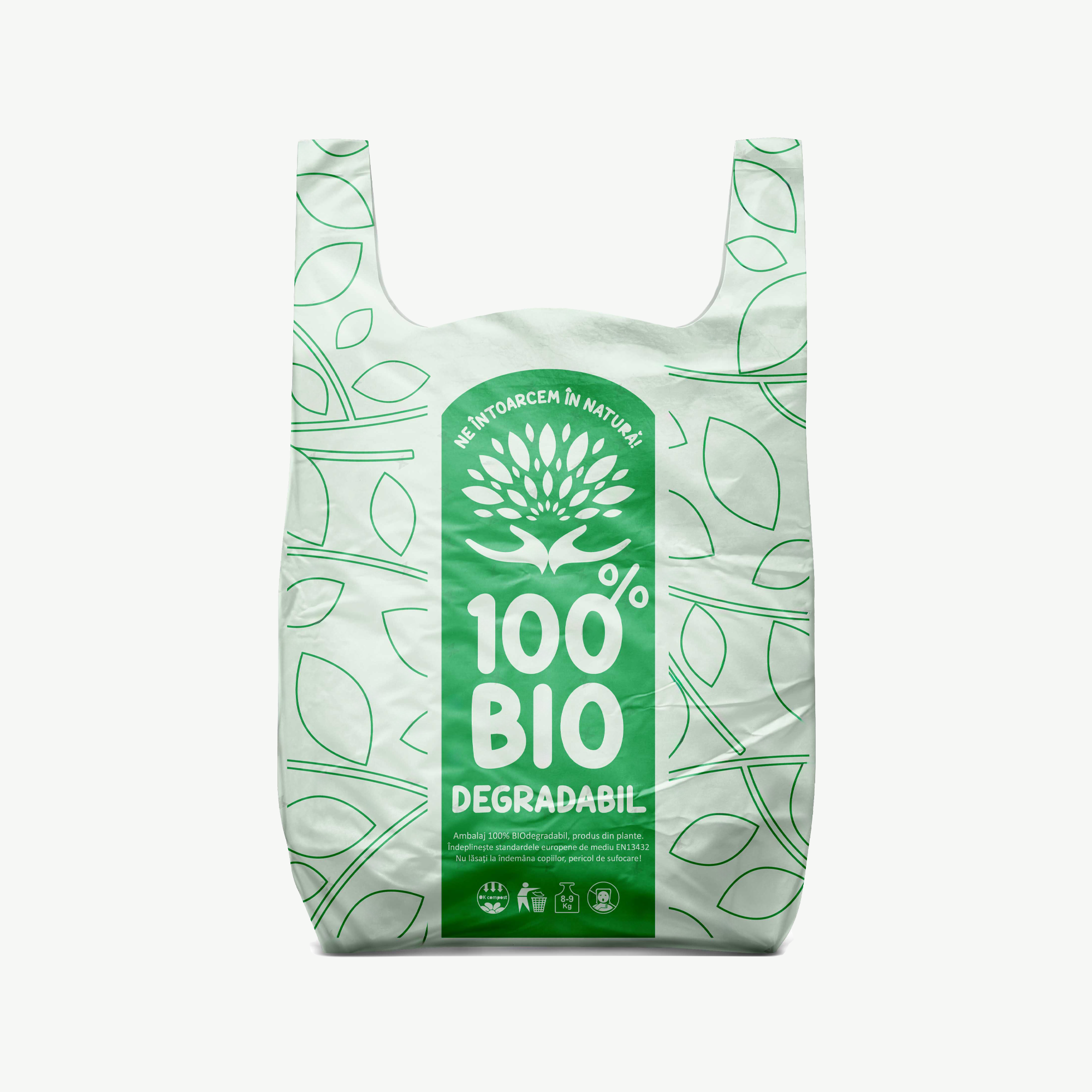 Einzelhandelstüten 100% biologisch abbaubar