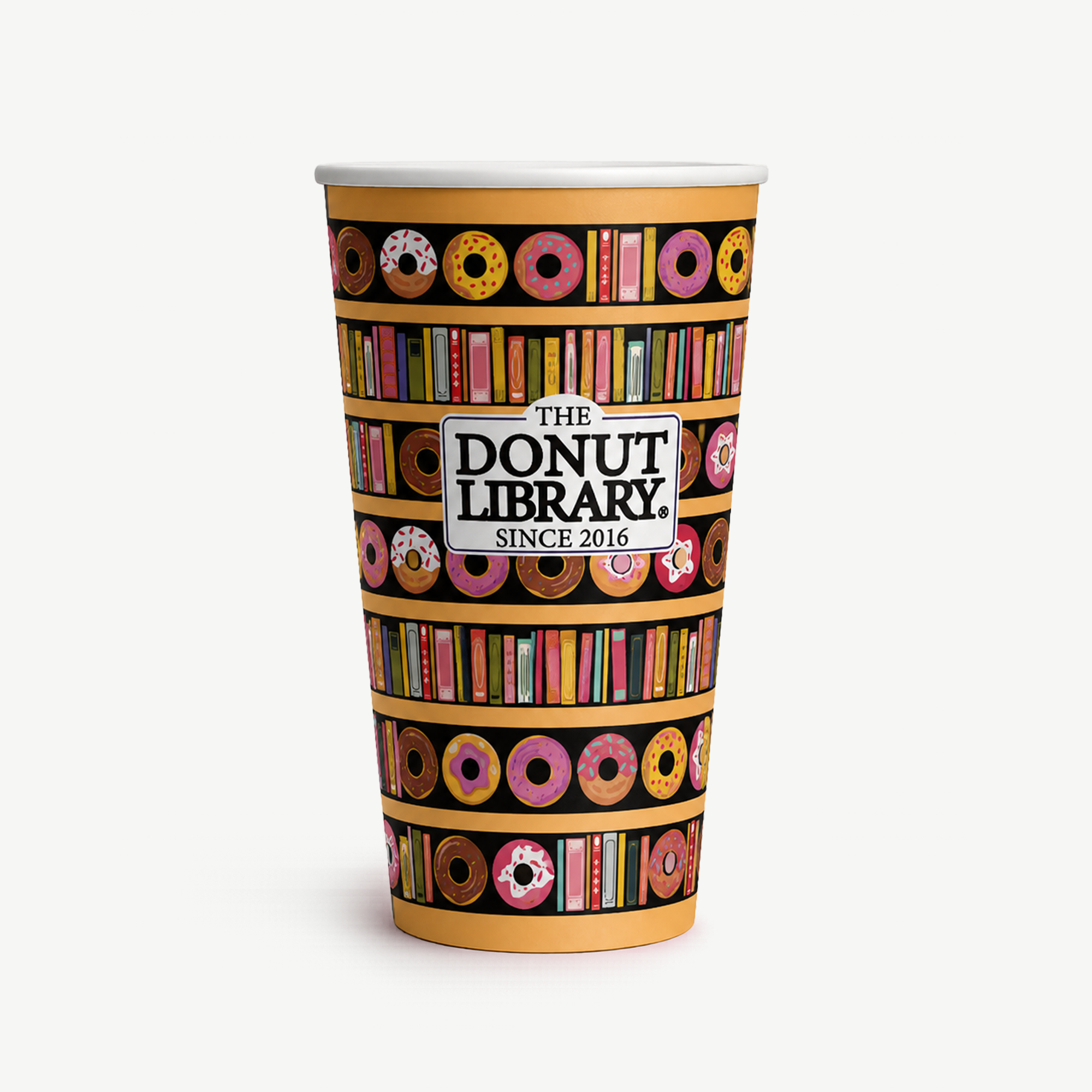 Single wall paper cups with all-over unlimited color print